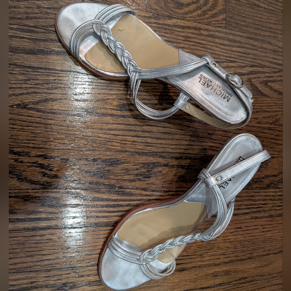 Michael Kors Silver Sandals Heels